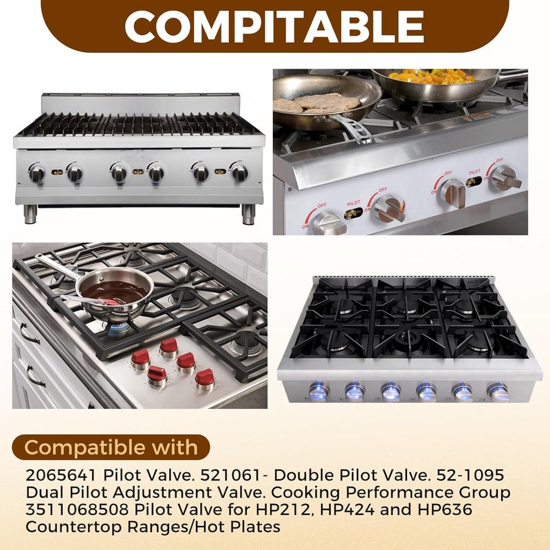 DRELD Pilot Tube 3/16" O.D X 20" Copper Pipe Bendable Range Oven Pilot Burner with 2065641 Pilot Valve, for Commercial Gas Range, Hotel, Kitchen Gas Equipment - Image 5